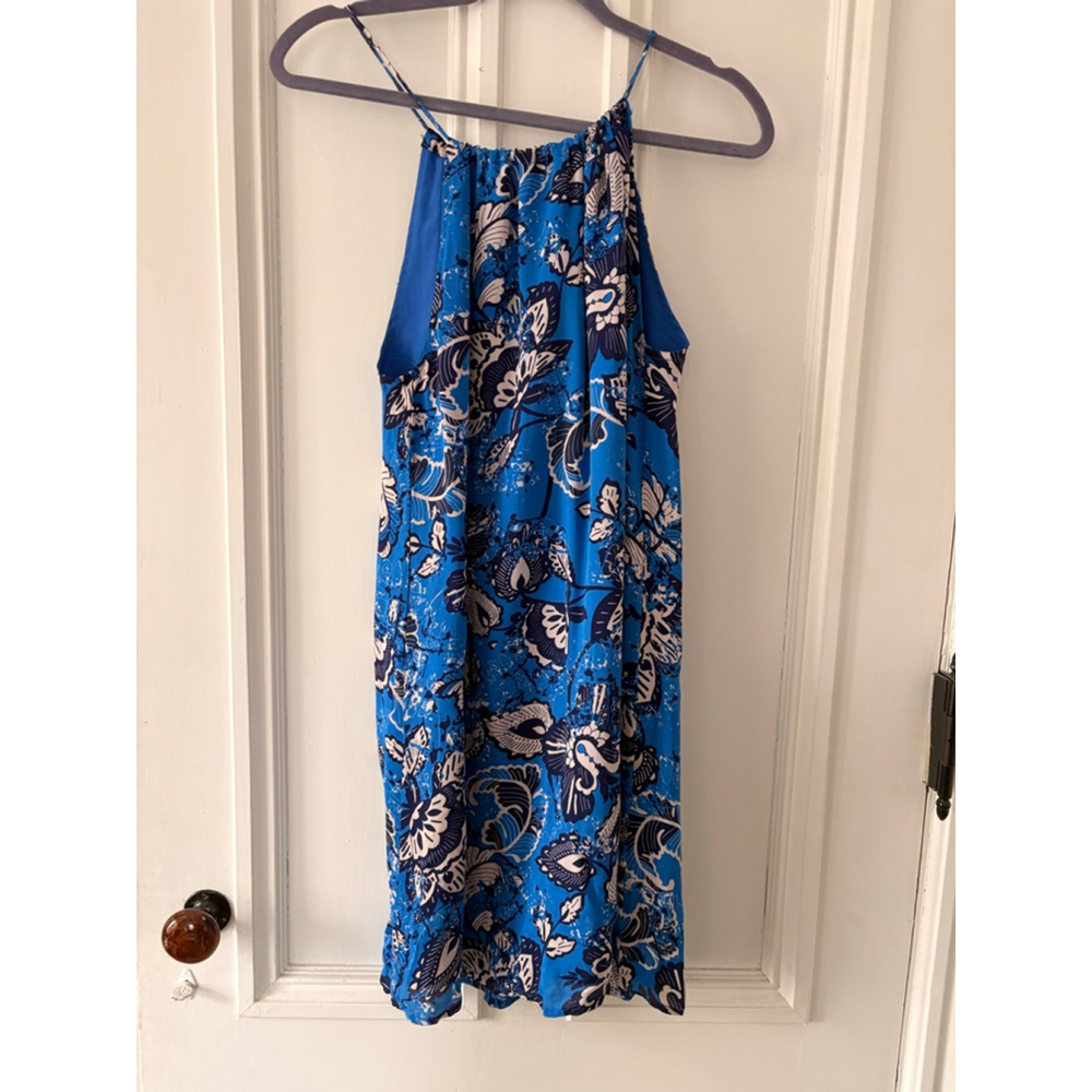 Michael Stars womens Blue Navy Floral Halter Mini Dress S - Picture 5 of 5